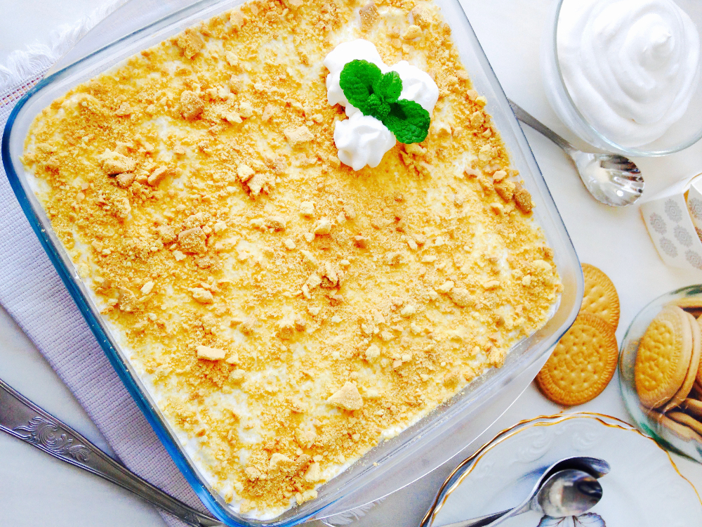 Receita tradicional de bolo de bolacha