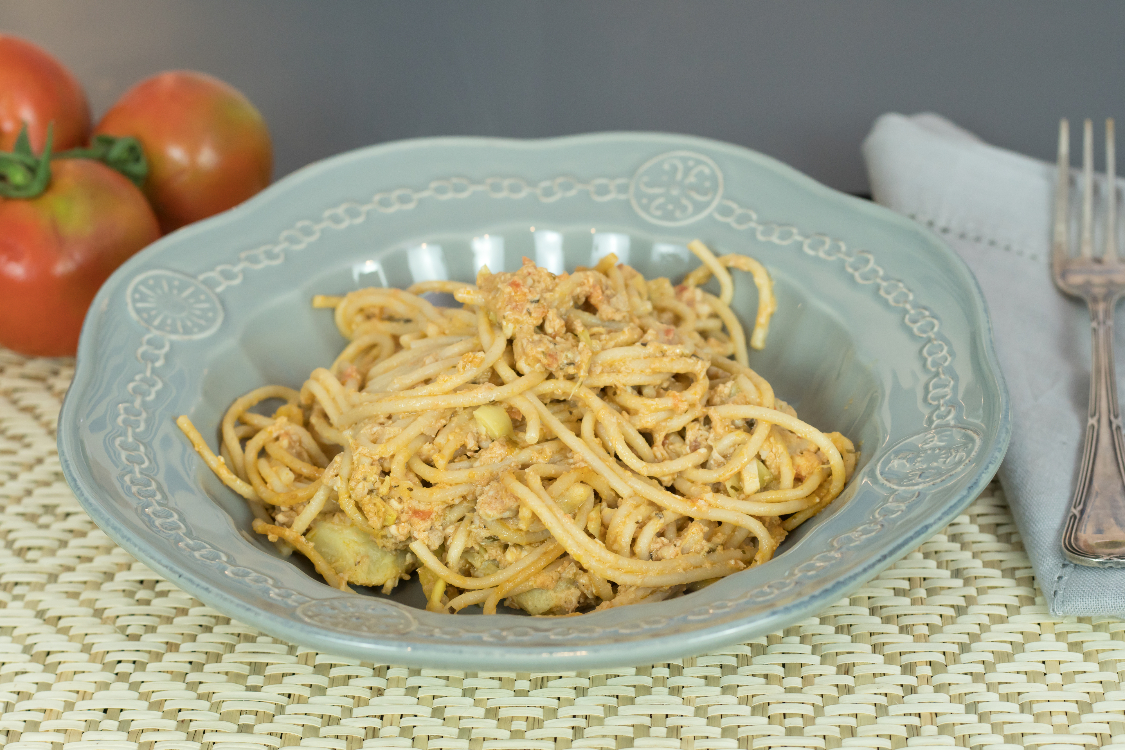 Esparguete à bolonhesa de frango