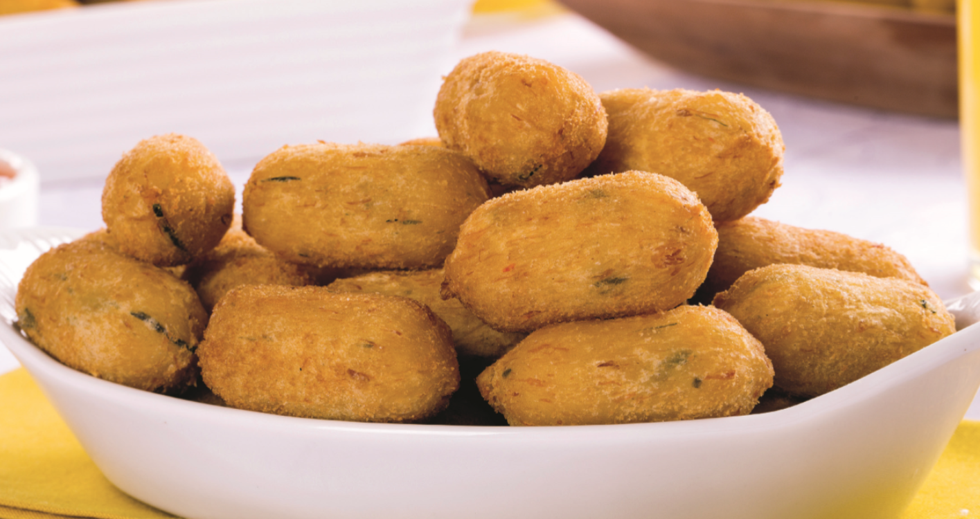 Pastéis de bacalhau e batata-doce