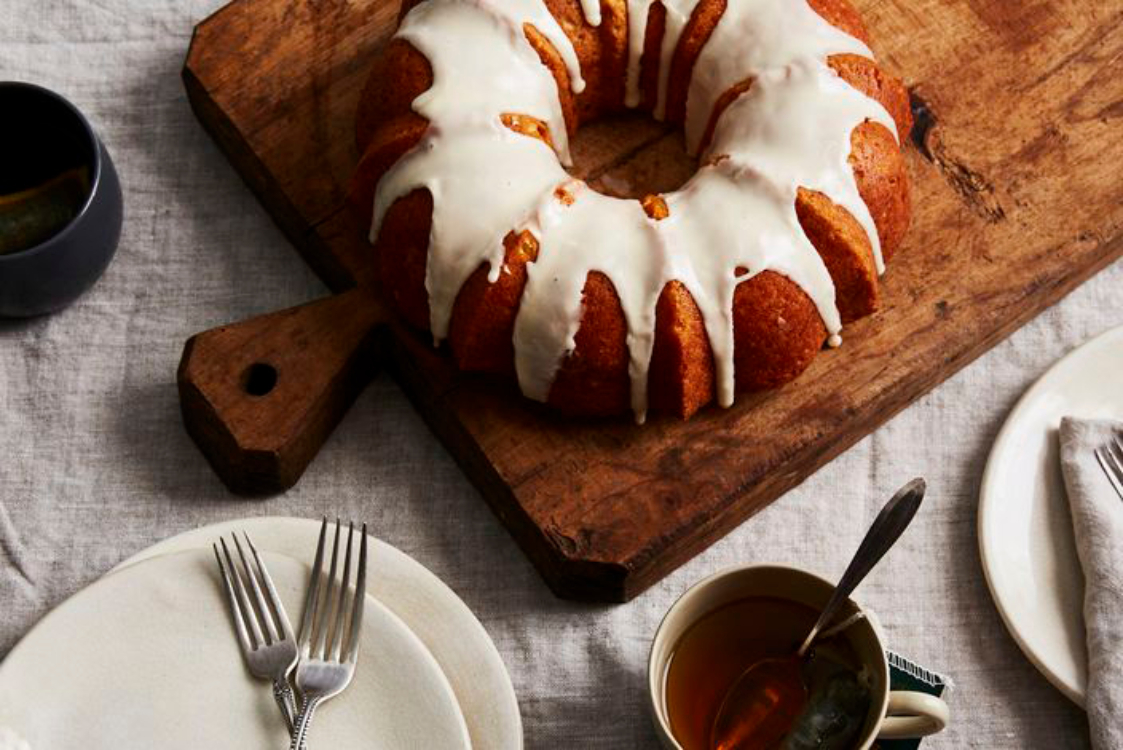 Bolo de laranja com glacé