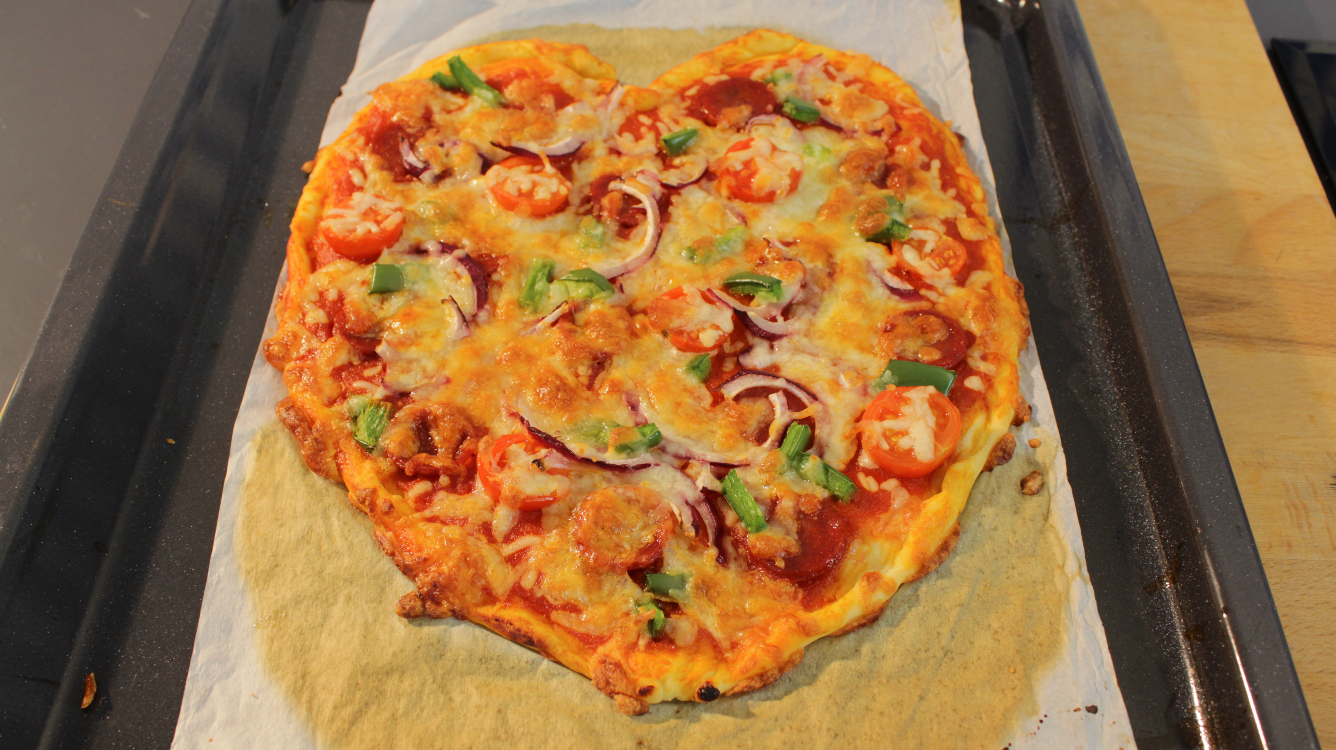 Receita de pizza coração