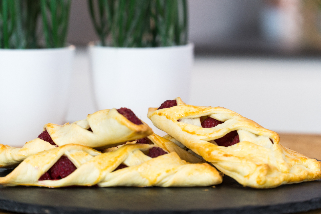 Receita de tranças de framboesa