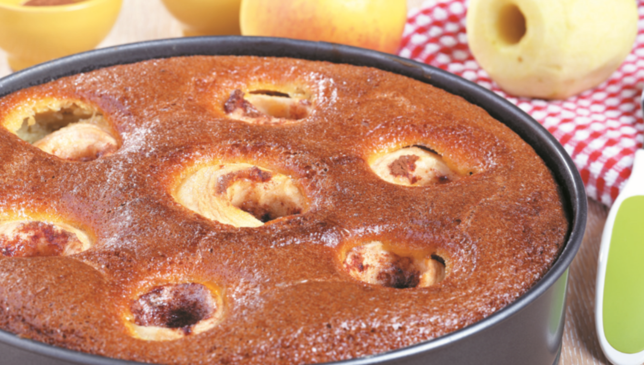 Receita de bolo de maçã e canela