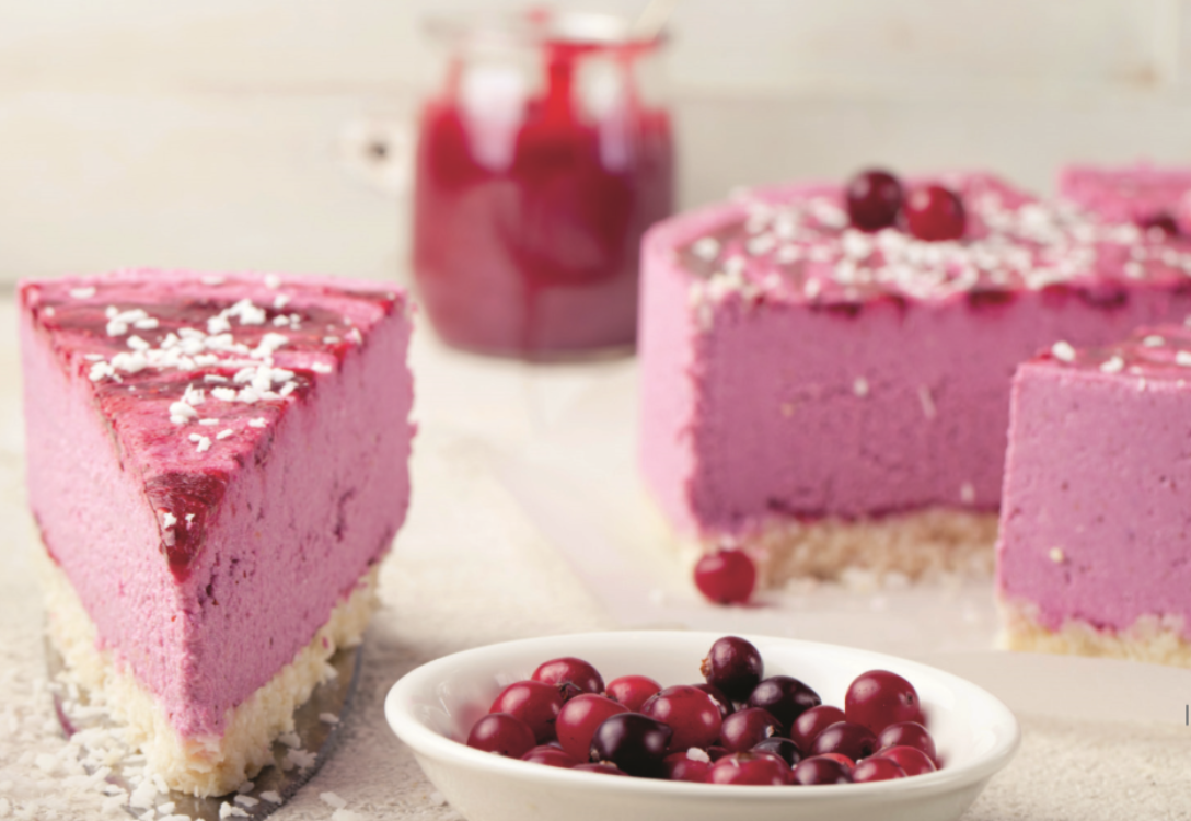 Cheesecake de groselhas sem glúten