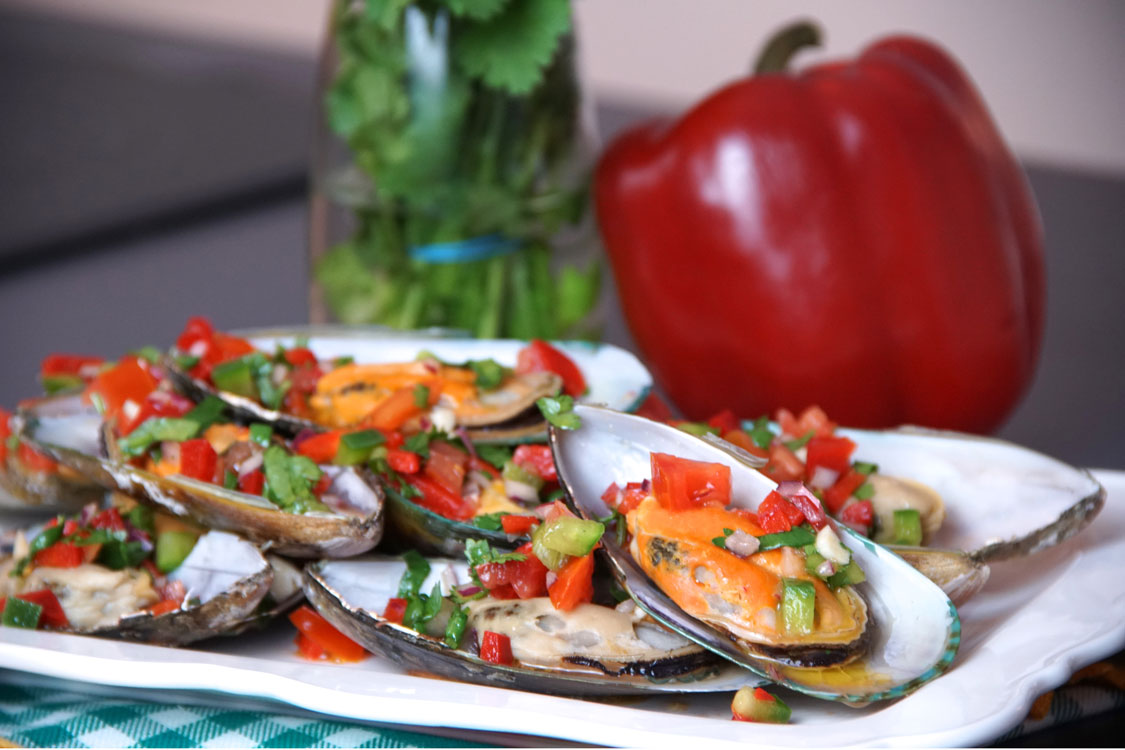 Receita de mexilhões à vinagrete