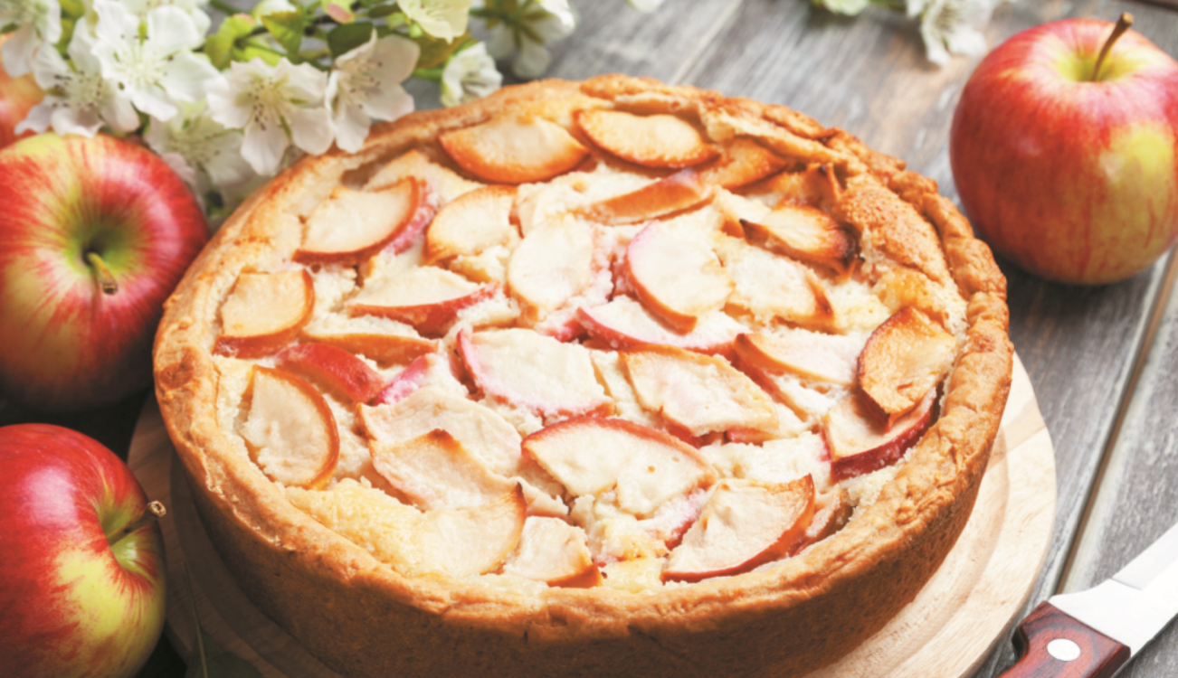 Tarte de maçã com coco