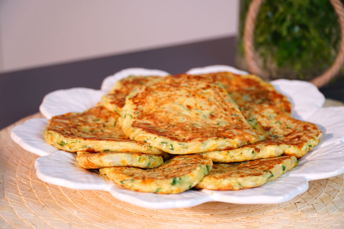 Receita de pataniscas de curgete