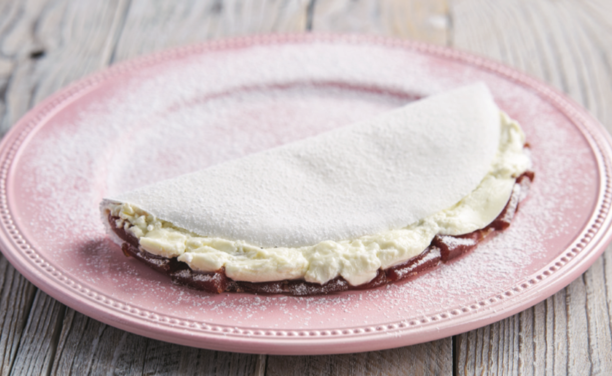 Tapioca de goiabada com queijo creme
