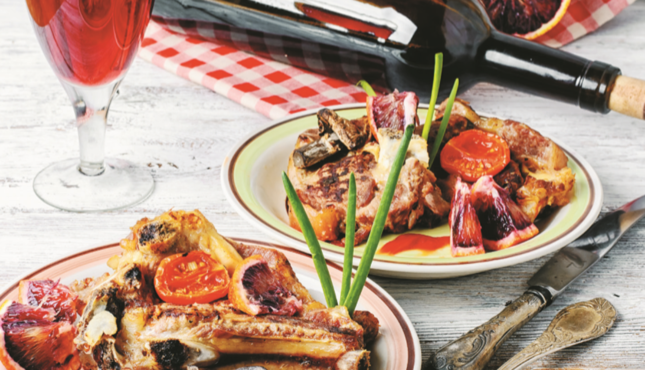 Costeleta grelhada com limão