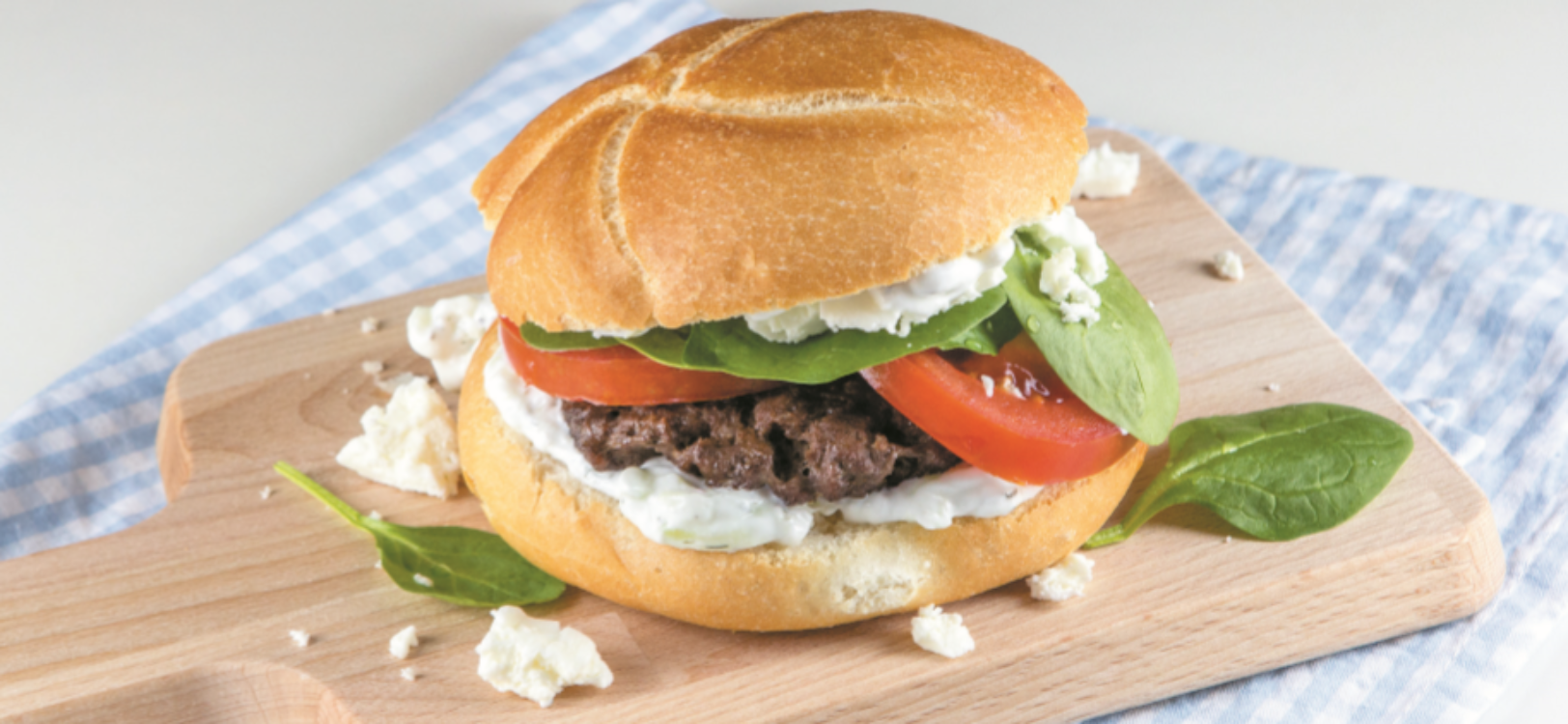 Receita de hambúrguer grego