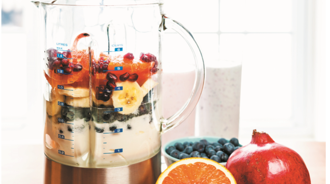 Smoothie de iogurte e frutas