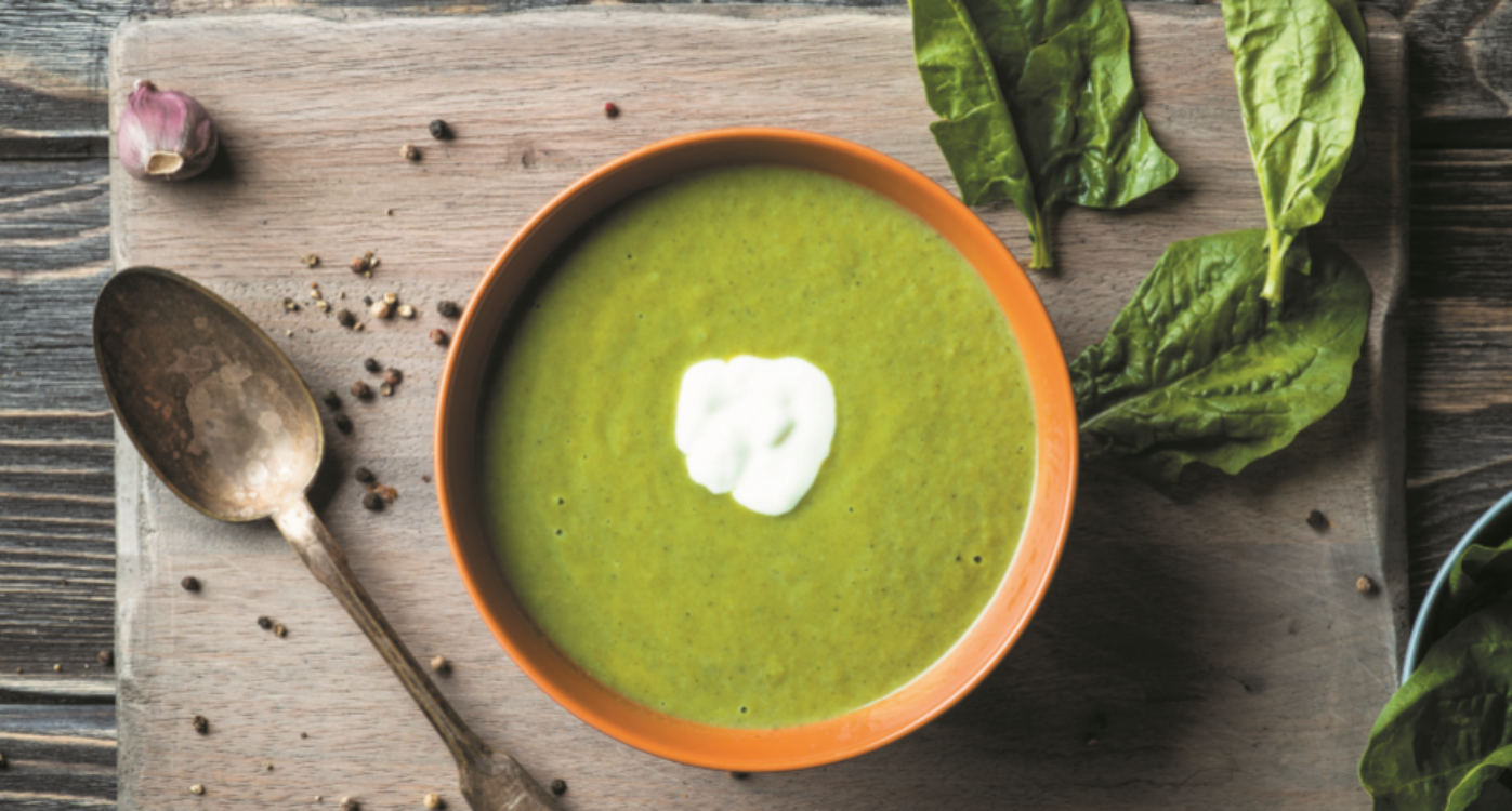 Aveludado de espinafres com crème fraîche