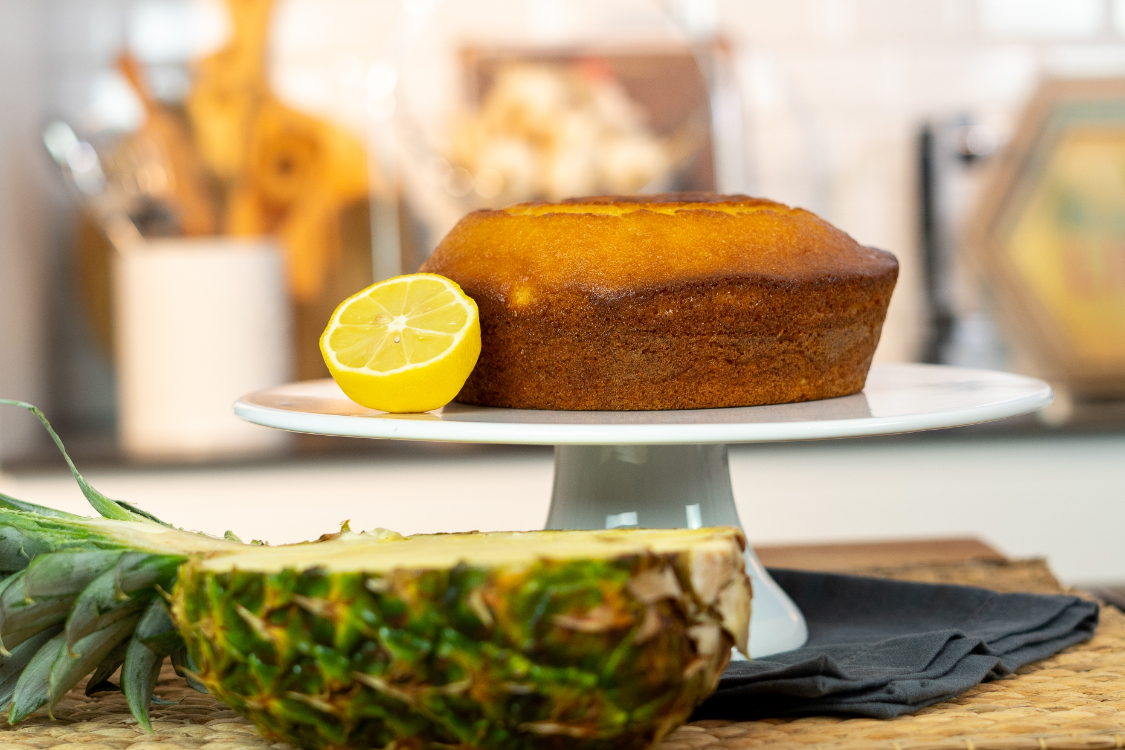 Receita de bolo de abacaxi e limão