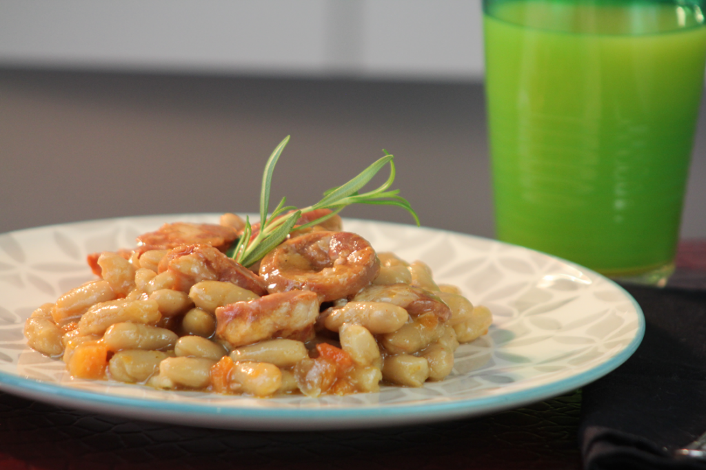 Receita de feijão branco com chouriço