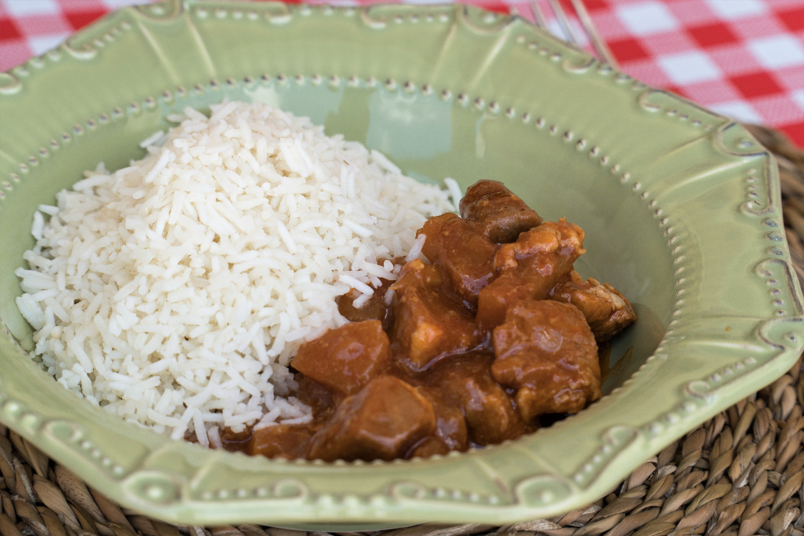 Carne de porco com molho agridoce