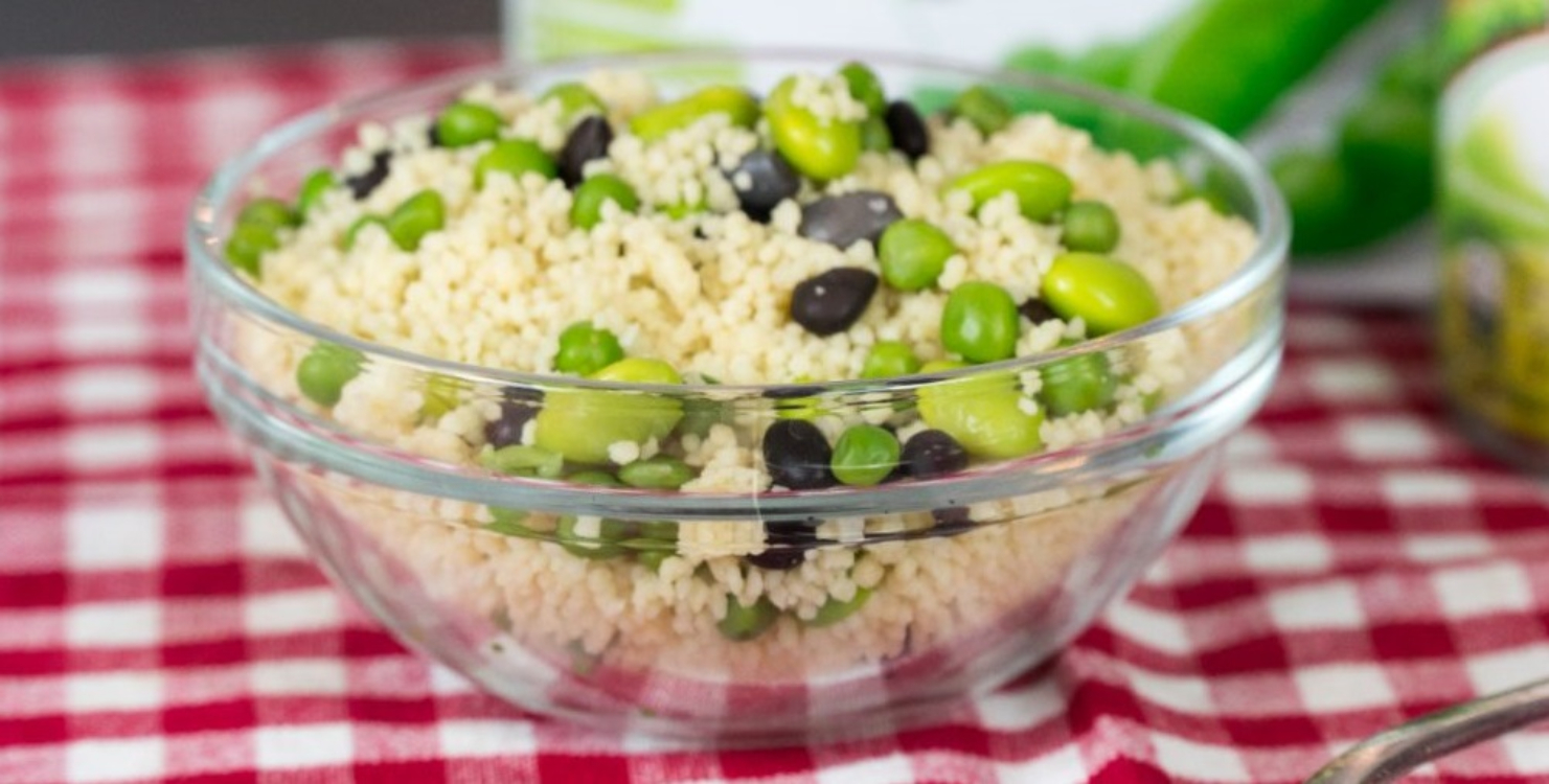 Receita de cuscuz de feijão e ervilhas