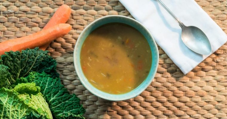 Creme de feijão, cenoura e lombardo