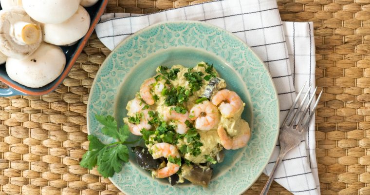 Caril verde de cogumelos e gambas: para uma refeição picante… e saborosa!