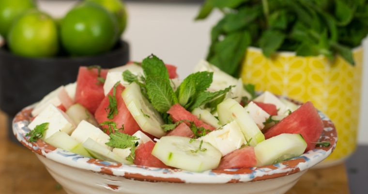 Salada de melancia com queijo feta: para um verão muito mais saudável!