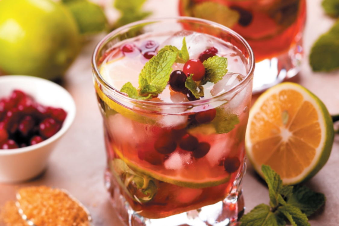 Mojito de groselha e lima: para brindar a um bom ano de 2021!