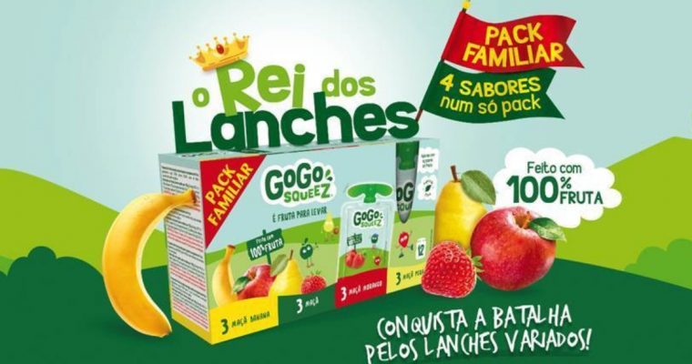 A fruta da GoGo squeeZ garante lanches variados, rápidos e nutritivos!