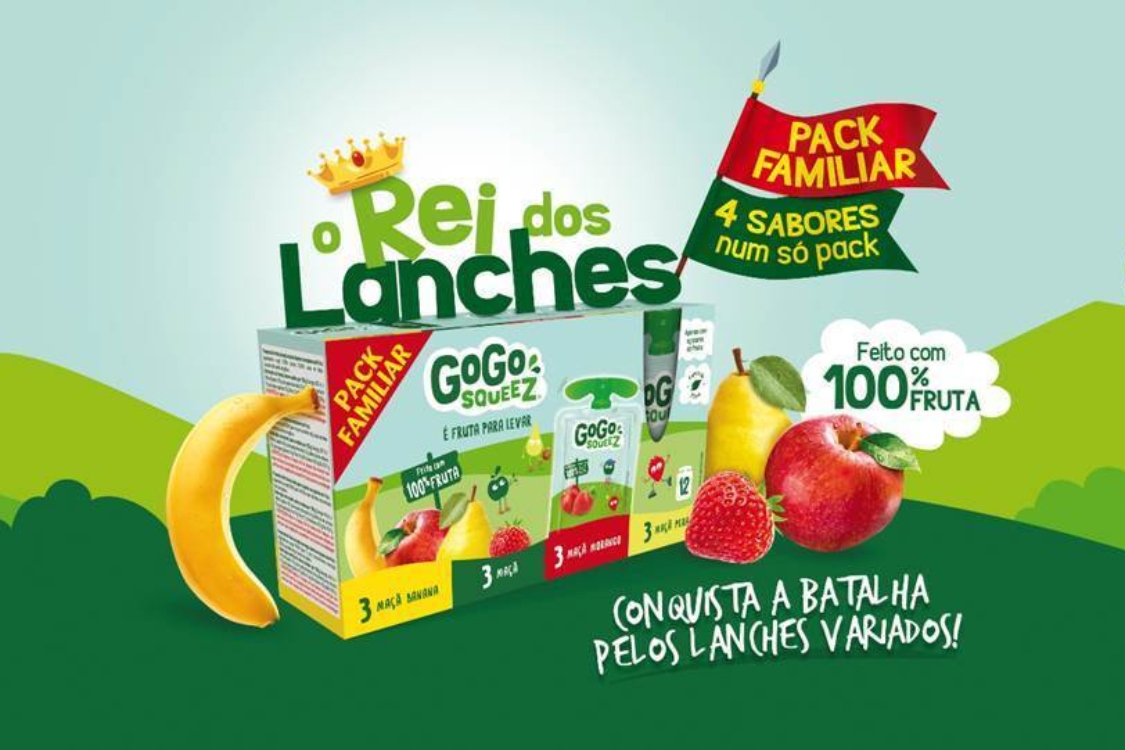 A fruta da GoGo squeeZ garante lanches variados, rápidos e nutritivos!