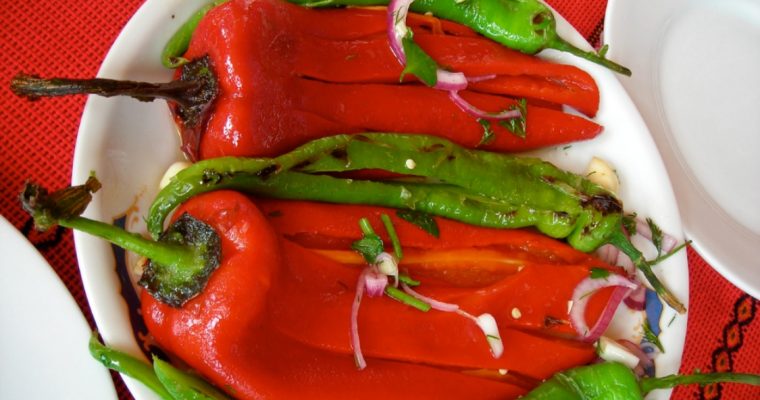 Pimentos assados no forno