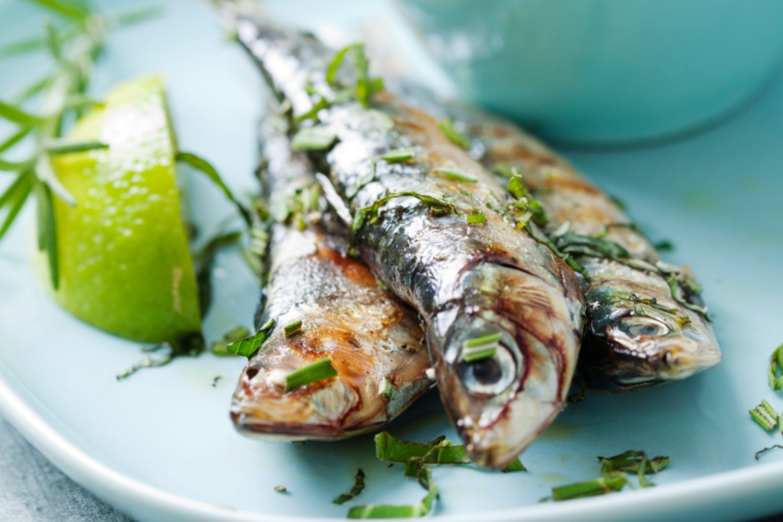 Sardinhas assadas no forno