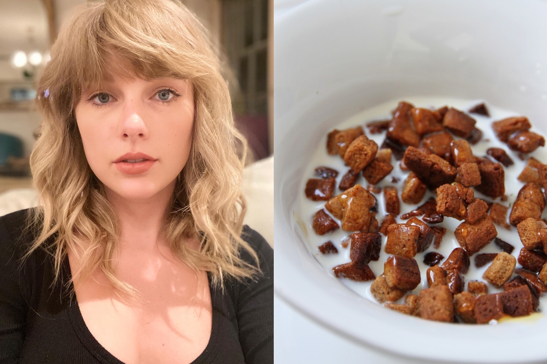 Taylor Swift começa o dia com cereais de canela: conheça a receita!