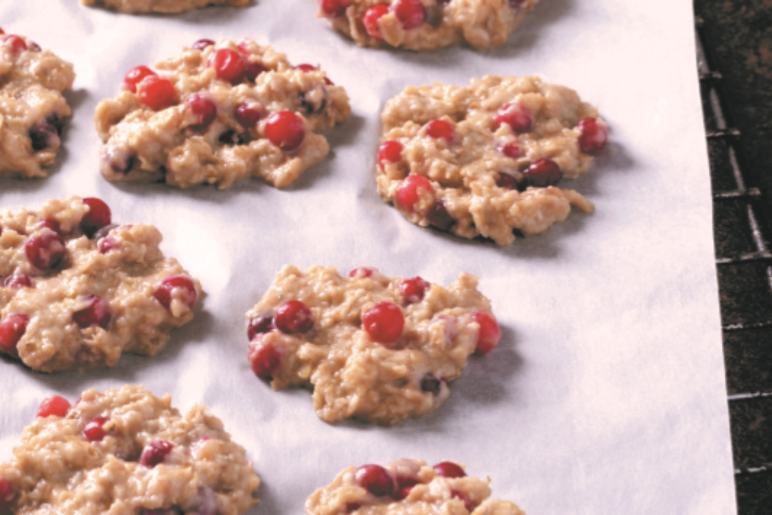 Bolachas de aveia e groselhas