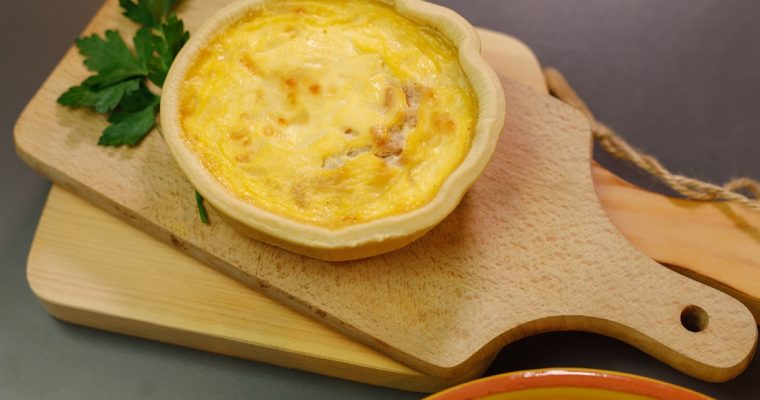 Quiche de fiambre e queijo