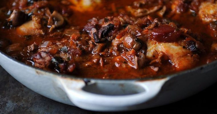 Receita de frango à caçador