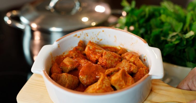 Rojões de porco com pimentão