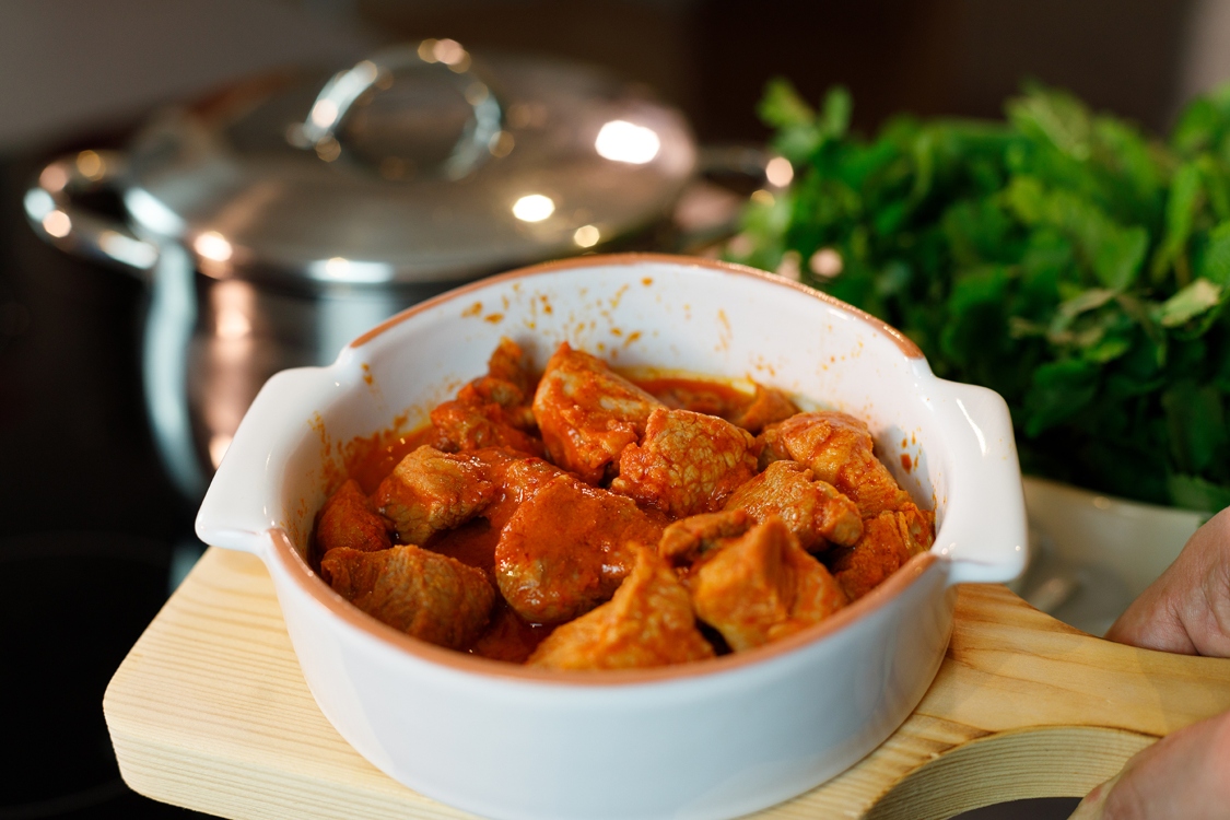 Rojões de porco com pimentão