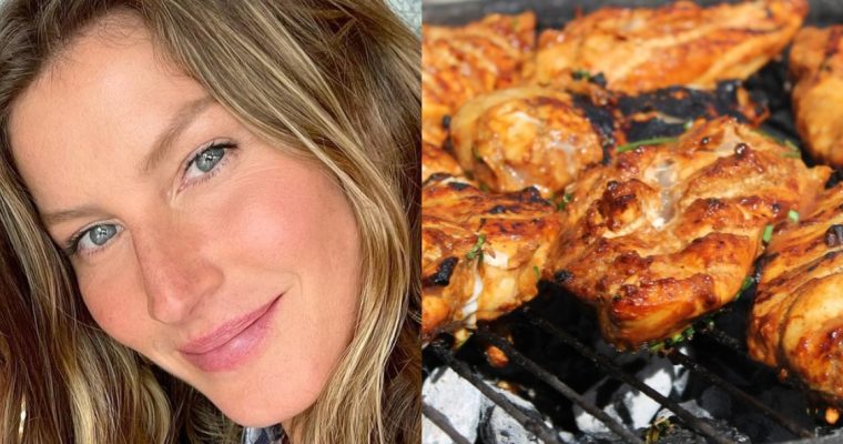 Gisele Bundchen adora churrasco: fique com esta receita de frango com mel e mostarda!