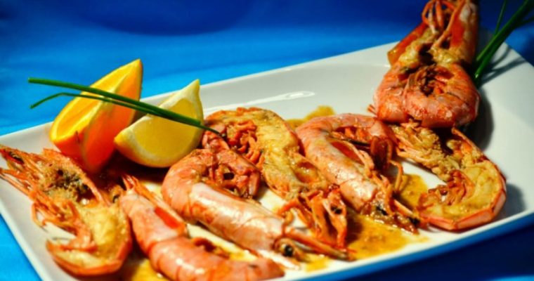 Camarão com manteiga de alho