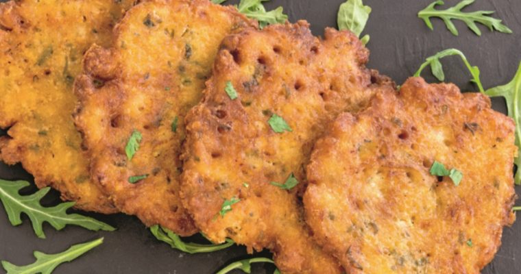 Pataniscas de bacalhau no forno