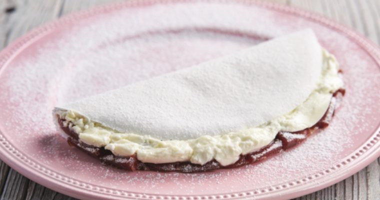 Tapioca de goiabada com queijo creme