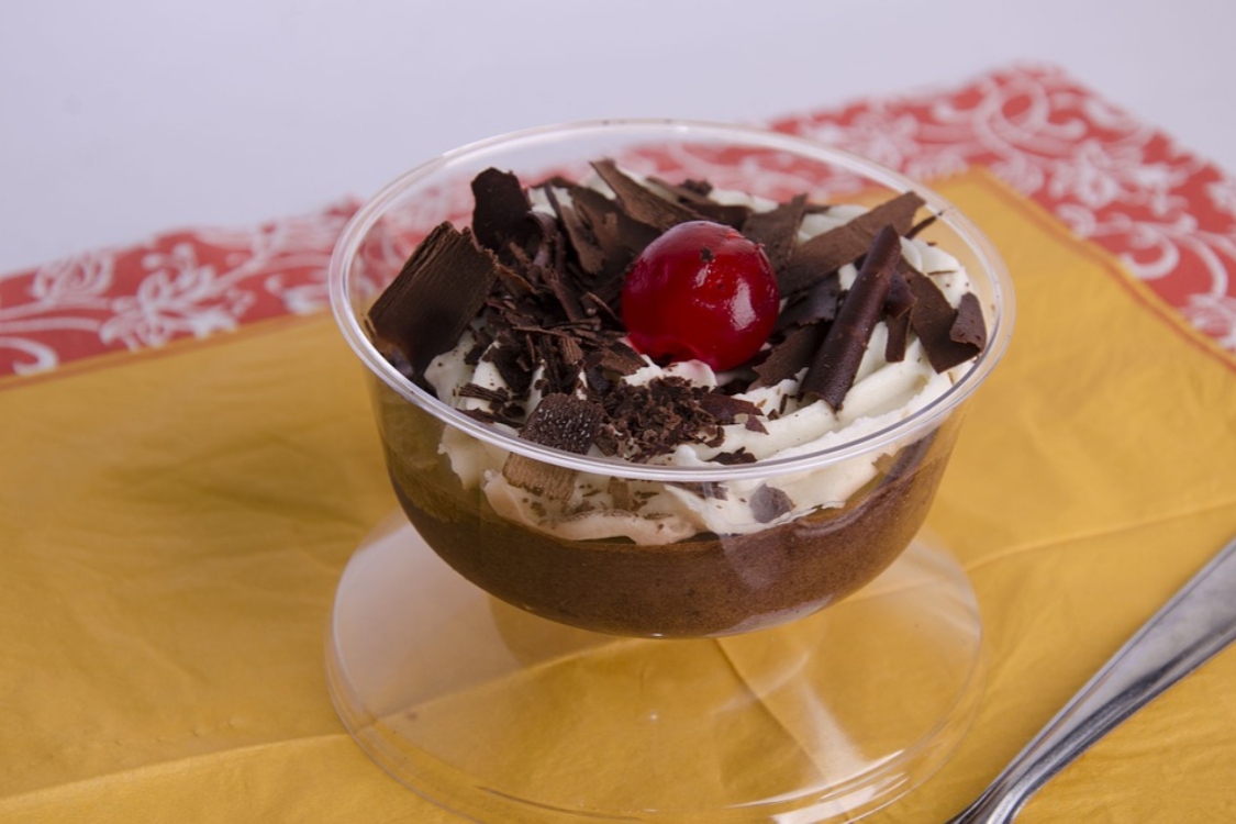 Mousse de chocolate com chantilly