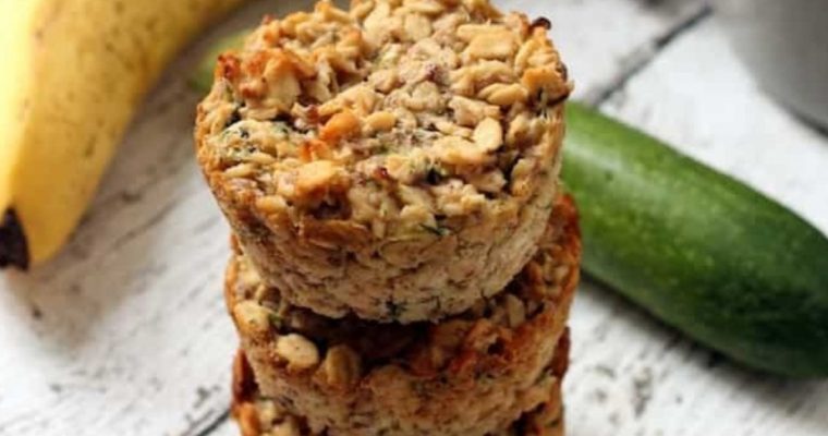 Muffins de banana, curgete e aveia: com apenas 134 calorias!