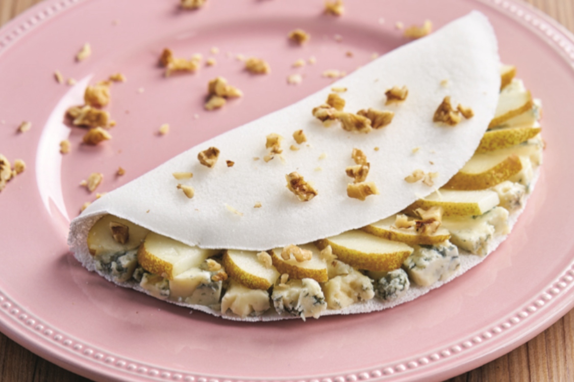 Tapioca de pera e gorgonzola