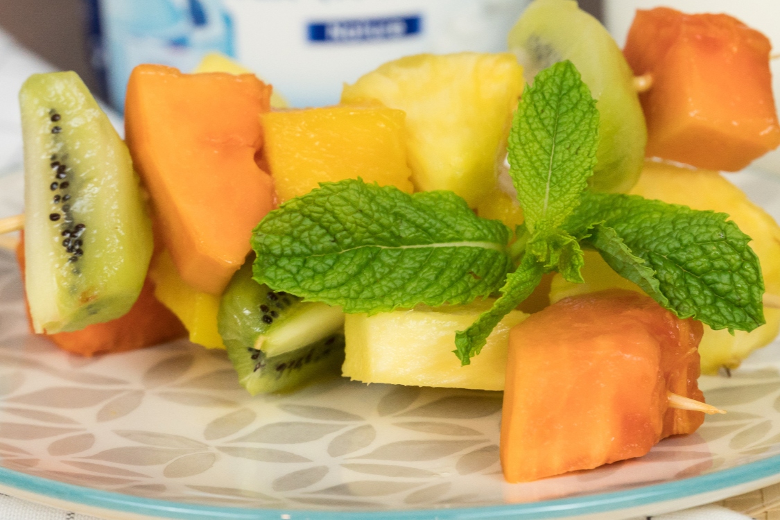 Receita de espetadas de fruta