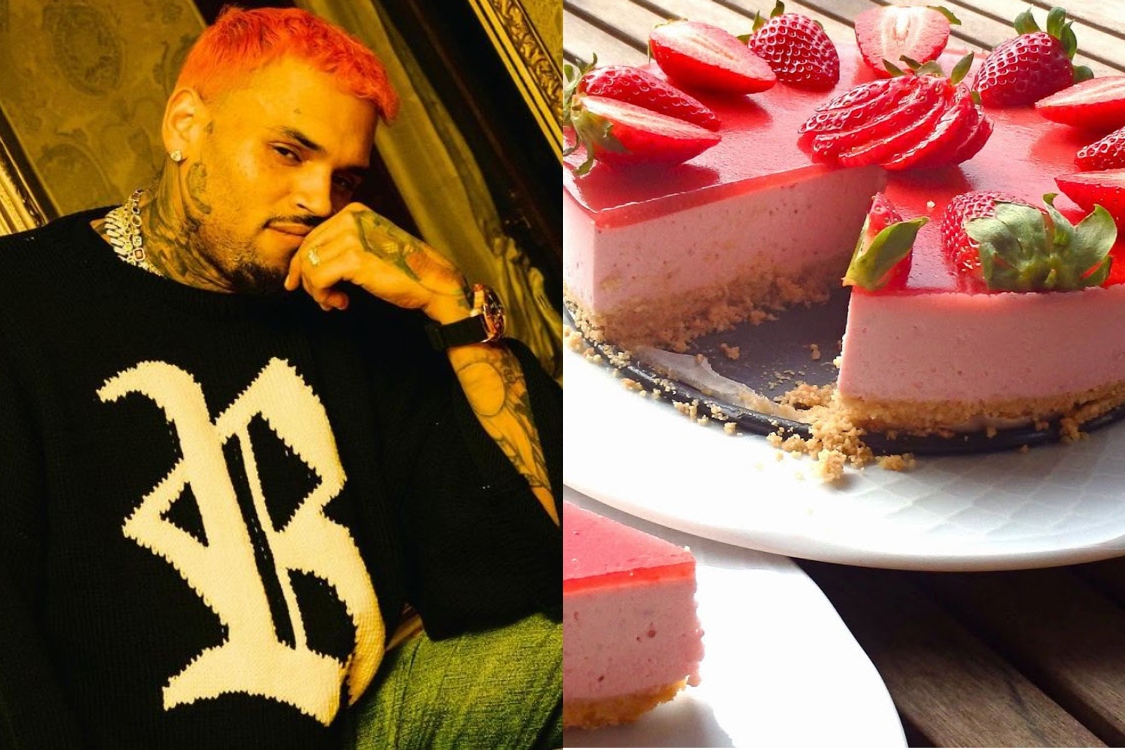 Chris Brown adora cheesecake de morango: fique com esta receita!