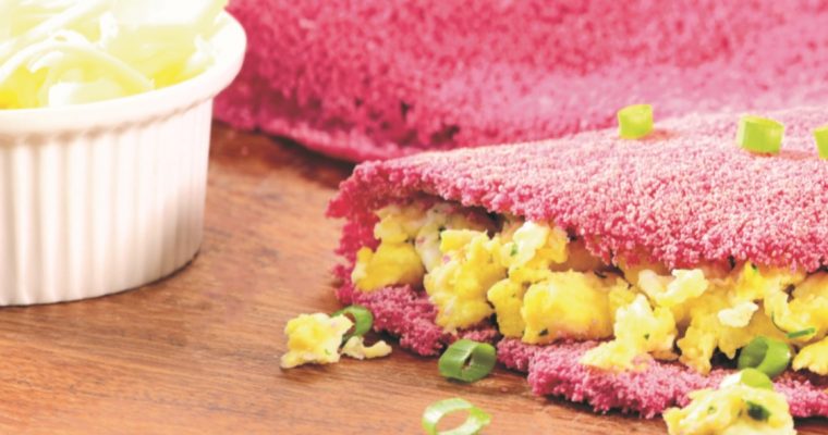 Receita de tapioca de ovo mexido