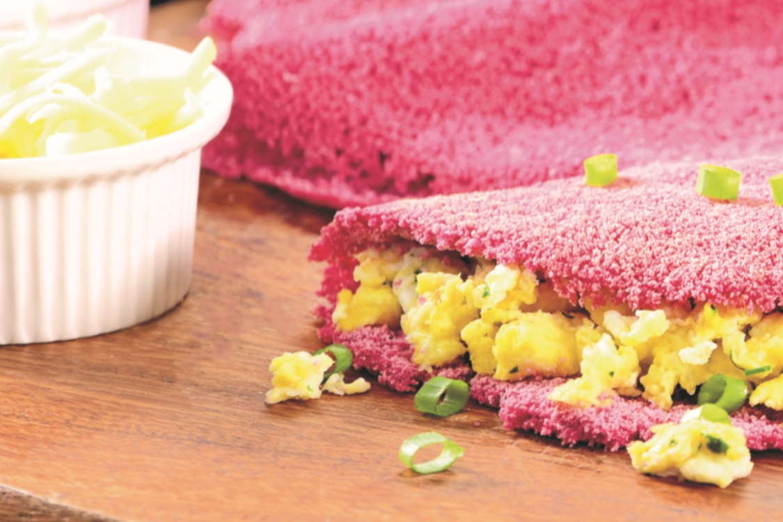 Receita de tapioca de ovo mexido