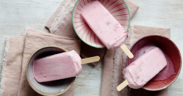 Receita caseira de gelado cremoso de morango