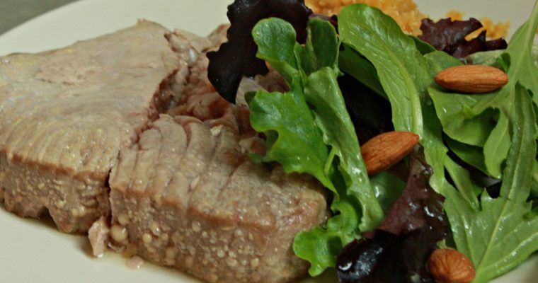 Receita de bifes de atum no forno