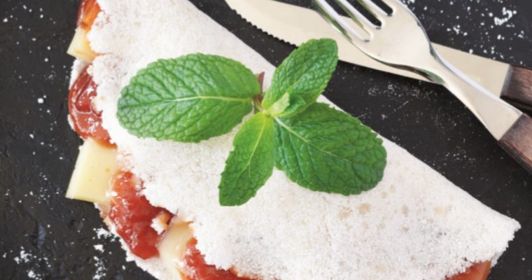 Receita de tapioca de marmelada e emmental