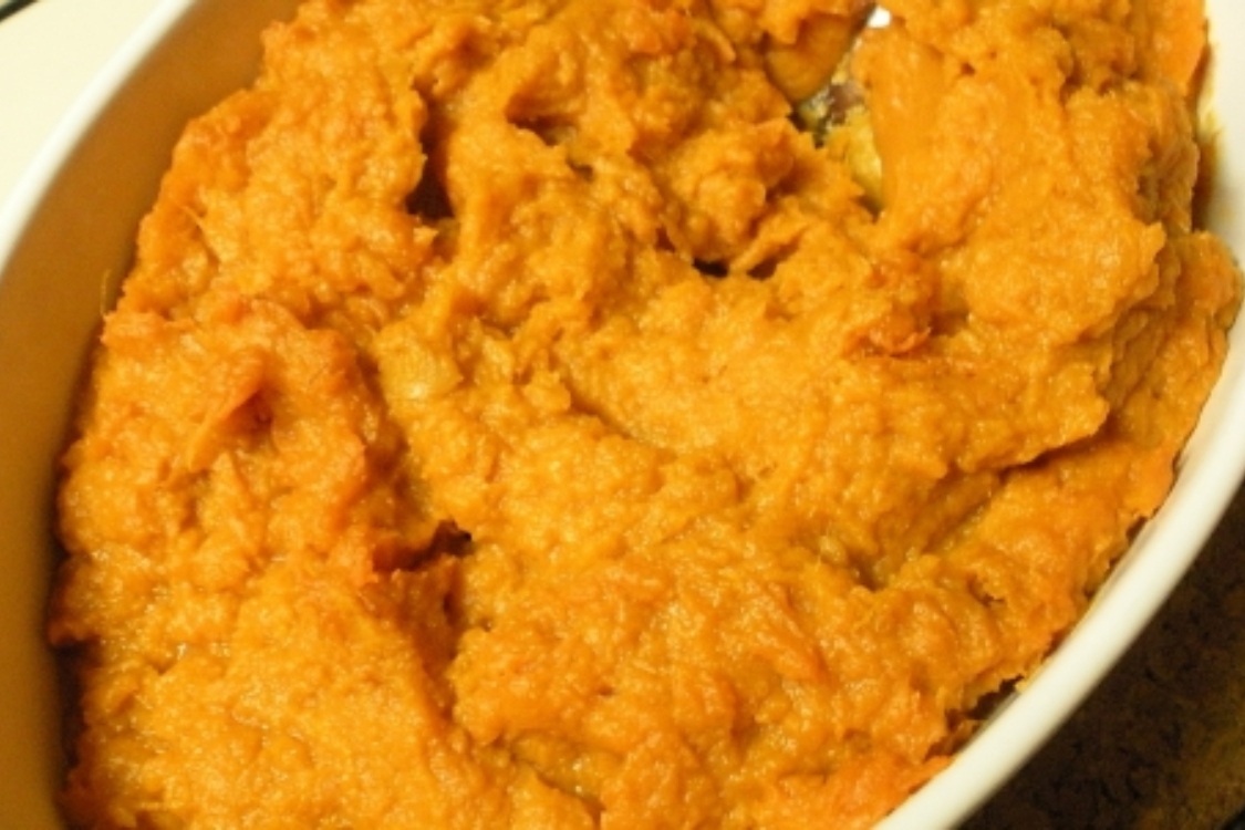 Puré de castanhas e batata-doce