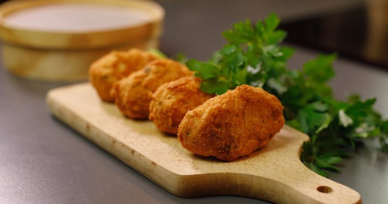 Pastéis de bacalhau e batata-doce